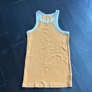 NWOT gold cotton/poly seriously soft tank. Aero size small.